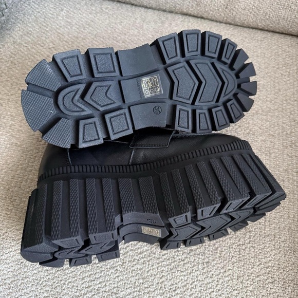 L’Intervalle Black Leather Platform Loafers Size 36 - Picture 5 of 5